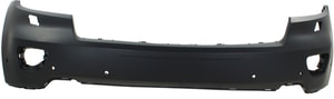 Front Bumper Cover for Jeep Grand Cherokee 2011-2013, Upper, Primed (Ready to Paint), with Headlight Washer Holes, Excludes SRT/SRT8 Models, Replacement