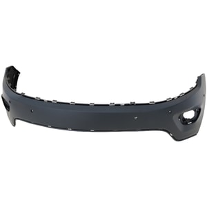 Front Bumper Cover for 2014-2015 Grand Cherokee, Upper, Primed (Ready to Paint), Suitable for Laredo, Limited, Overland Models, with Parking Aid Sensor Holes, Replacement (CAPA Certified)