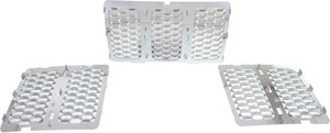 Honeycomb Insert Grille for 2014-2016 Jeep Grand Cherokee, Chrome Shell and Insert, Replacement