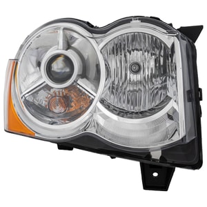 Headlight for Jeep Grand Cherokee 2008-2010, Right Passenger Side, Lens and Housing, Xenon, without HID Kit, Replacement