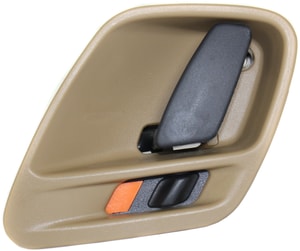 Front Interior Door Handle for Jeep Grand Cherokee 1999-2004, Left Driver, Brown (Camel), Equivalent to Rear, Replacement