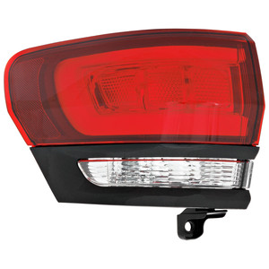 Tail Light Assembly for Jeep Grand Cherokee 2014-2021, Right Passenger, Outer with Black Bezel, SRT/Trackhawk Models, Replacement (CAPA Certified)
