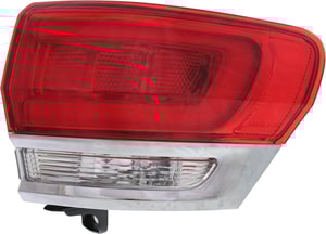 Tail Light Assembly for Jeep Grand Cherokee WK 2014-2022, Right Passenger Side Outer, Excluding SRT/Trailhawk/Trackhawk Models, with Chrome Trim, Replacement