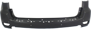 Rear Bumper Cover for Grand Cherokee 2011-2013, Primed (Ready to Paint), with Parking Aid Sensor Holes, with Blind Spot Detection, Type 2, Exc. SRT/SRT-8 Models, Replacement