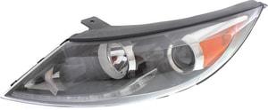 Headlight Assembly for Kia Sportage 2011-2012 Base/LX Models, Left Driver Side, Halogen with LED Daytime Running Lights, Replacement