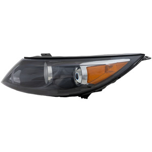 Headlight Assembly for Kia Sportage 2011-2012, Left Driver, Halogen, Without LED Daytime Running Lights, Base/LX Models, Replacement