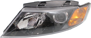 Headlight Assembly for Kia Optima 2009-2010, Left Driver Side, Halogen, Black Interior, New Body Style, Replacement