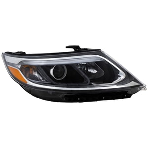 Headlight Assembly for Kia Sorento LX Model 2014-2015, Right Passenger Side, Halogen, Without LED Accents and Auto Level Control, Replacement