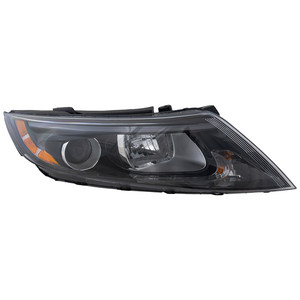 Headlight Assembly for OPTIMA 2014-2015, Right Passenger, Halogen, Without LED Position Light, Excluding Hybrid Model, USA Built Vehicle, Replacement