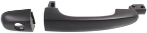 Front Exterior Door Handle for Kia Spectra 2004-2009, Right Passenger, Primed (Ready to Paint) Black Handle+Cover with Keyhole, New Body Style, Replacement