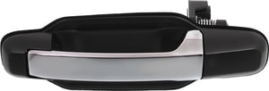 Rear Exterior Door Handle for Kia SORENTO 2003-2009, Left Driver, EX Model, Primered (Ready to Paint) Bezel, Chrome Lever, Replacement