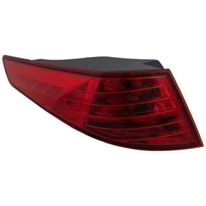 Outer Tail Light Assembly for Kia Optima 2012-2013, Left Driver, Halogen, Excluding Hybrid Models, USA Built Vehicle, Replacement (CAPA Certified)