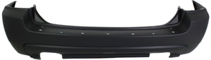 Rear Bumper Cover for 2005-2008 Kia Sportage, Primed (Ready to Paint), Excluding Luxury Package, 2.7L Engine, with Dual Exhaust Holes, without Flare Holes, Replacement (CAPA Certified)