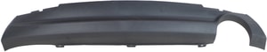 Rear Bumper Cover for Kia Forte 2010-2013 Sedan, Lower Section, Primed (Ready to Paint), with Exhaust Hole, Replacement