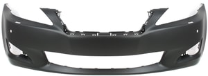 Front Bumper Cover for Lexus IS250/IS350 2009-2010, Primed (Ready to Paint), Excluding C Model, with Pre-Collision System, Headlight Washer and Parking Assist Sensor Holes, Replacement