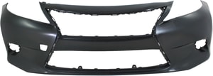 Front Bumper Cover for Lexus ES300H/ES350 2013-2015, Primed (Ready to Paint), without Parking Aid Sensor Holes, Replacement