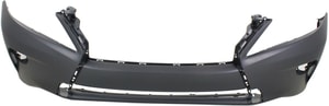 Front Bumper Cover for Lexus RX350/RX450H 2013-2015, Made for Japan Built Vehicle, Primed (Ready to Paint), without F Sport Package, without Headlight Washer and Park Assist Sensor Holes, Replacement