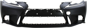 Front Bumper Cover for Lexus IS200T/IS250/IS300/IS350 (2014-2016), Primed (Ready to Paint), with F Sport Package, with Headlight Washer Holes (Excluding C Model), Replacement