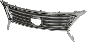 Grille for Lexus RX350 2013-2015, Silver Shell and Insert, without F Sport Package, Canada Built, Replacement