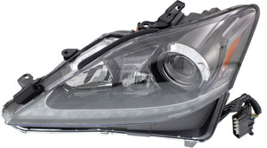 Headlight for Lexus IS250/IS350 2011, Left Driver Lens and Housing, Without HID Kit, Xenon, Excludes C Model, Replacement (CAPA Certified)