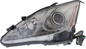 Headlight for Lexus IS250/IS350 2006-2008, Left Driver Side, Lens and Housing, Xenon, without HID Kit, with Auto Leveling Lights, Replacement