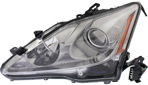 Headlight Lens and Housing for Lexus IS250/IS350 2009-2010, Left Driver, Xenon, Without HID Kit, Excludes C Model, Replacement