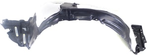 Front Fender Liner for Lexus LS460/LS600H 2010-2012, Left Driver, Plastic, Vacuum Form, with Extension Sheet, Replacement