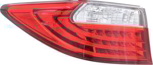 Tail Light for Lexus ES300H/ES350 2013-2015, Left Driver Side, Outer, Lens and Housing, Replacement
