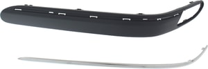 Front Bumper Molding for Mercedes-Benz C-Class Sedan 2001-2007, Left Driver, Primed (Ready to Paint), without Parktronic, with Avantgarde and Elegance Package, Replacement