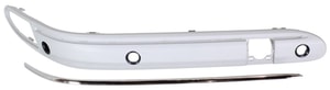 Front Bumper Molding Outer Impact Strip for Mercedes-Benz C-Class 2001-2007, Right Passenger, Primed (Ready to Paint), Avantgarde Package and Elegance Package, with Parktronic, Replacement
