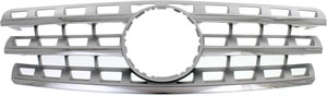Chrome Shell and Insert Grille for Mercedes-Benz ML-Class 2008-2011, Without Proximity Cruise Control, Replacement