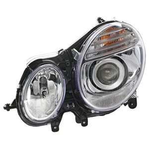 Headlight Assembly for Mercedes-Benz E-Class 2007-2009, Halogen, Left Driver, From 6-30-2006, Replacement (CAPA Certified)