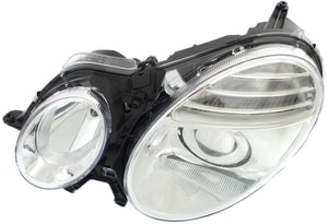 Headlight for Mercedes Benz E-Class 2003-2009, Left Driver Side, with Lens and Housing, HID/Xenon, Without HID Kit, Without Curve Lighting System, Replacement