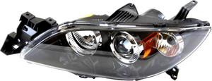 Headlight for 2004-2006 Mazda 3 Sedan, Left Driver Side Lens and Housing, Xenon, Without HID Kit, Replacement