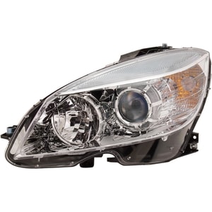 Headlight Assembly for Mercedes-Benz C-Class 2008-2011, Left Driver, Halogen, Replacement