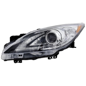 Headlight for MAZDA 3 (2010-2013), Left Driver, Lens and Housing, HID/Xenon, Without HID Kit, Without Auto Level Control, With Daytime Running Light, Replacement