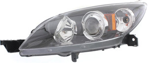 Headlight for Mazda 3 Hatchback, 2004-2009, Left Driver Side, Lens and Housing, Without High-Intensity Discharge Kit, Xenon, Replacement