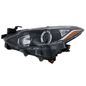 Headlight Assembly for Mazda 3 2014-2016, Left Driver, Halogen, Replacement