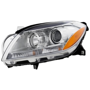 Headlight Assembly for Mercedes M-Class (2012-2015), Left Driver Side, Halogen, Replacement