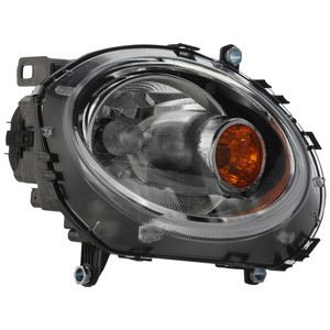 COOPER Headlight Assembly for 2007-2015, Left Driver, Halogen, with Yellow Turn Signal, (2007-2013, Hatchback/2009-2015, Convertible/Wagon), Replacement