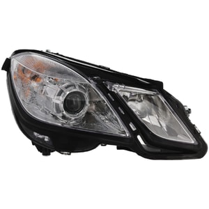 Headlight Assembly for Mercedes-Benz E-Class 2010-2013, Right Passenger, Halogen, Without Cornering Lights, for Sedan/Wagon, Replacement