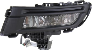 Front Fog Light Assembly for 2007-2009 Mazda 3, Left Driver, Painted, Factory Installed, Sport Type, Sedan, Replacement