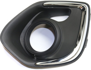 Front Fog Light Molding for Mitsubishi Outlander Sport/RVR 2013-2015, Left Driver, Chrome, Without LED Daytime Running Light, Replacement