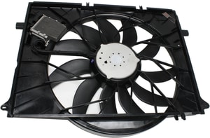 Radiator Fan Shroud Assembly for Mercedes-Benz S-Class (2002-2006), Includes Control Module, Replacement
