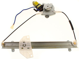 Front Window Regulator with Power Motor for Mitsubishi Mirage 1997-2002, Left Driver, Coupe, Replacement