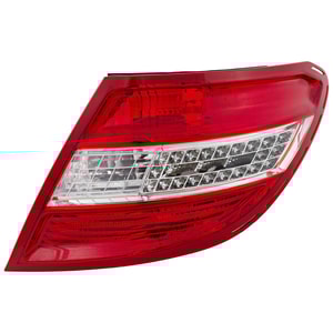 Tail Light Assembly for Mercedes-Benz C-Class 2008-2011, Right Passenger Side, with LED Turn Signal and Curve Lighting, USA Type, Replacement