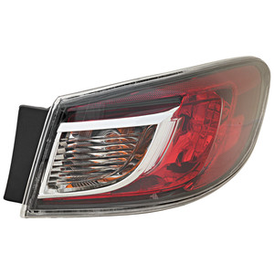 Tail Light Assembly for Mazda 3 2010-2013, Right Passenger, Outer, Halogen/Standard Type, Sedan, Replacement