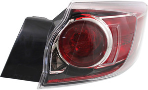 Tail Light Assembly for Mazda 3 Hatchback 2010-2013, Right Passenger, Standard Halogen Type, Replacement