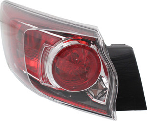 Tail Light Assembly for Mazda 3 Hatchback 2010-2013, Halogen/Standard Type, Left Driver Side, Replacement