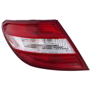 Tail Light Assembly for Mercedes-Benz C-Class 2008-2011, Left Driver, Without LED Turn Signal & Curve Lighting, Replacement